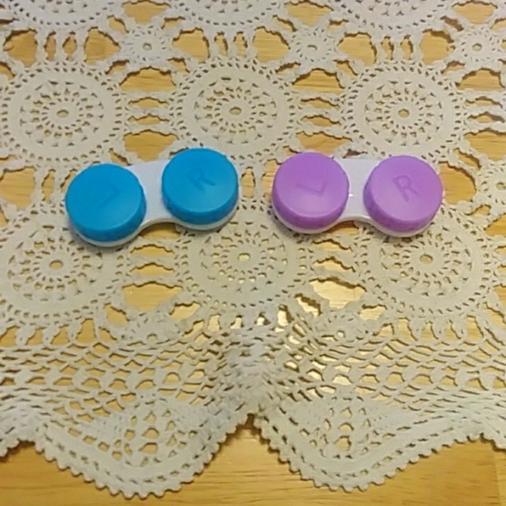 Lavender And Blue Lens Cases, new